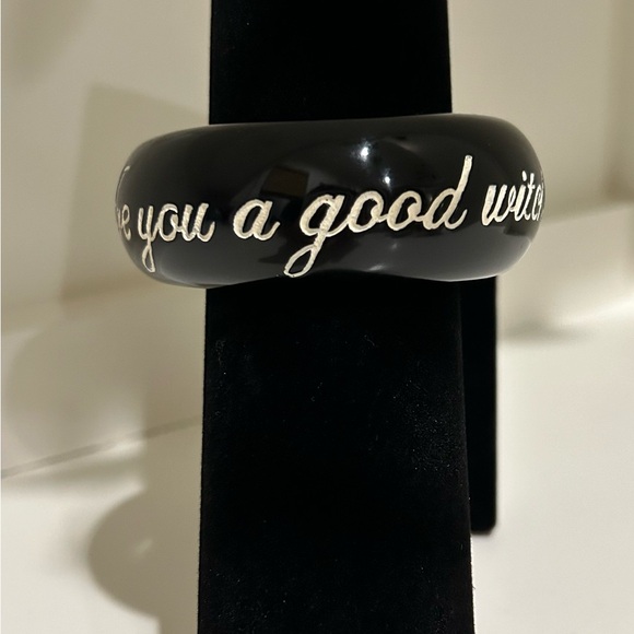 Jessica Kagan Kushman “Are You a Good Witch …” black bangle bracelet - Picture 2 of 8